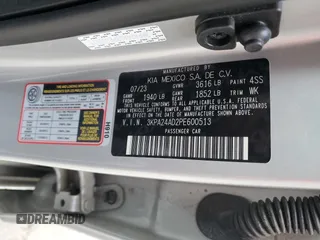 2023 Kia Rio LX with VIN 3KPA24AD2PE600513, listed as a Copart auction lot 85476444 with 17,164 mi miles and Salvage Title. Bid and sale history available at carsss.com. Image 13.