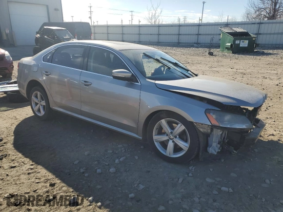 2013 Volkswagen Passat SE with VIN 1VWBH7A37DC012554, listed as a Copart auction lot 49307415 with 139,163 mi miles and Non Repairable. Bid and sale history available at carsss.com. Image 4.