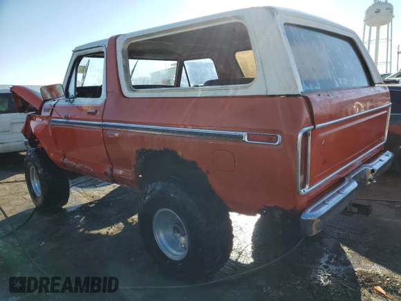 1979 Ford Bronco with VIN U15HLEE8842, listed as a Copart auction lot 65230804 with 65,958 mi miles and Salvage title. Bid and sale history available at DreamBid. Image 2.
