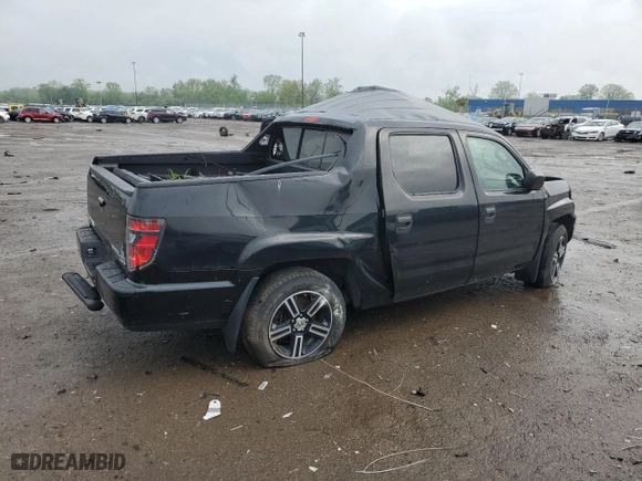2013 Honda Ridgeline Sport with VIN 5FPYK1F73DB008065, listed as a Copart auction lot 53559344 with 0 mi miles and Salvage Title. Bid and sale history available at carsss.com. Image 3.