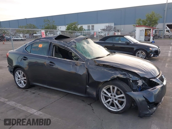 2007 Lexus IS with VIN JTHBK262472056379, listed as a IAAI auction lot 41144538 with 244,693 mi miles. Bid and sale history available at carsss.com. Image 1.