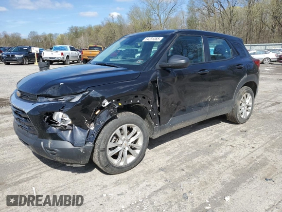 2021 Chevrolet TrailBlazer LS with VIN KL79MNSL8MB176530, listed as a Copart auction lot 54231365 with 59,796 mi miles and Salvage Title. Bid and sale history available at DreamBid. Image 1.