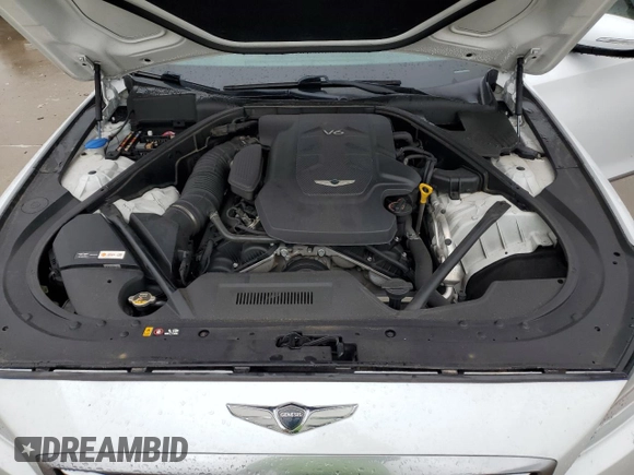 2017 Genesis G80 3.8L with VIN KMHGN4JE3HU172444, listed as a Copart auction lot 55679495 with 101,046 mi miles and Salvage title. Bid and sale history available at DreamBid. Image 11.
