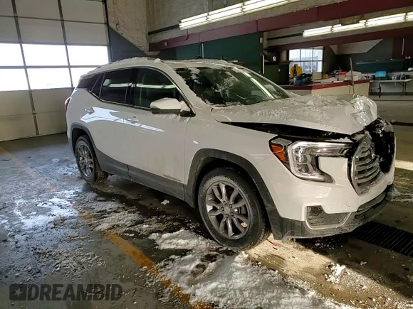 2022 GMC Terrain SLT with VIN 3GKALVEV1NL125357, listed as a Copart auction lot 45694985 with 42,334 mi miles and Salvage title. Bid and sale history available at DreamBid. Image 12.