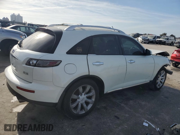 2006 Infiniti FX35 with VIN JNRAS08U96X106548, listed as a Copart auction lot 41825705 with 133,527 mi miles and Salvage Title. Bid and sale history available at carsss.com. Image 3.