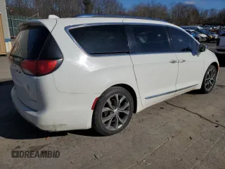 2017 Chrysler Pacifica Limited with VIN 2C4RC1GGXHR837881, listed as a Copart auction lot 43140345 with 296,374 mi miles and Salvage Title. Bid and sale history available at DreamBid. Image 3.