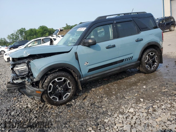 2021 Ford Bronco Sport Outer Banks with VIN 3FMCR9C60MRA57792, listed as a Copart auction lot 60285715 with 44,784 mi miles and Salvage title. Bid and sale history available at DreamBid. Image 1.