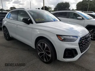 2023 Audi SQ5 Prestige with VIN WA1C4AFYXP2167611, listed as a Copart auction lot 74257204 with Not Provided miles and Salvage Title. Bid and sale history available at DreamBid. Image 4.