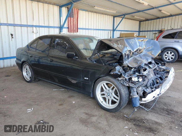 2002 BMW 5 Series 540i with VIN WBADN634X2GN86329, listed as a Copart auction lot 56968575 with Not provided miles and Salvage title. Bid and sale history available at DreamBid. Image 4.