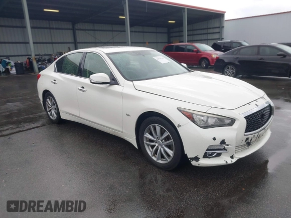 2017 Infiniti Q50 2.0t with VIN JN1CV7AR0HM681482, listed as a IAAI auction lot 41734242 with 228,838 mi miles. Bid and sale history available at carsss.com. Image 1.