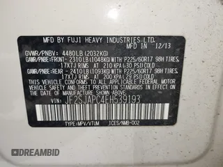 2014 Subaru Forester Touring with VIN JF2SJAPC4EH539193, listed as a IAAI auction lot 42444513 with 159,639 mi miles and . Bid and sale history available at DreamBid. Image 9.
