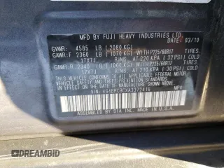 2010 Subaru Outback Premium with VIN 4S4BRCBCXA3372416, listed as a Copart auction lot 42639015 with 155,943 mi miles and Salvage title. Bid and sale history available at DreamBid. Image 13.