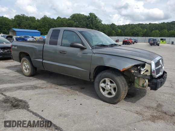 2005 Dodge Dakota ST with VIN 1D7HW22K15S177654, listed as a Copart auction lot 61034605 with 241,817 mi miles and Salvage title. Bid and sale history available at DreamBid. Image 4.