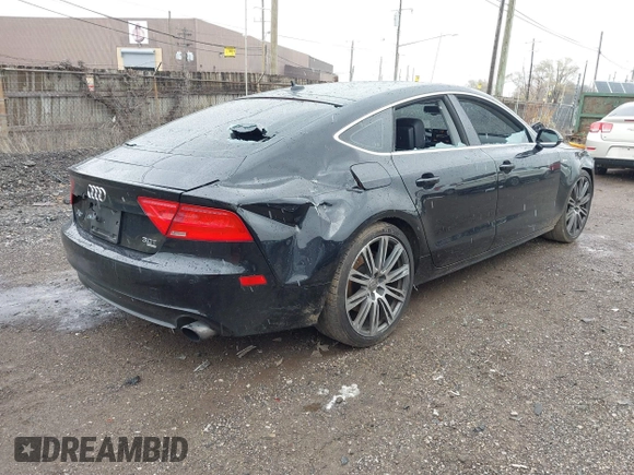2012 Audi A7 Premium Plus with VIN WAUYGAFC0CN096027, listed as a IAAI auction lot 40881391 with 155,433 mi miles and . Bid and sale history available at DreamBid. Image 4.