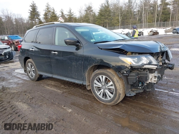 2017 Nissan Pathfinder SV with VIN 5N1DR2MM9HC633277, listed as a IAAI auction lot 41697958 with 51,891 mi miles. Bid and sale history available at carsss.com. Image 1.