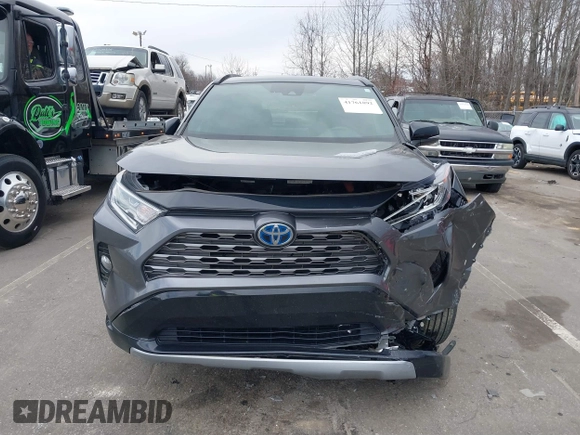 2021 Toyota RAV4 Hybrid XSE with VIN 4T3E6RFV9MU053485, listed as a IAAI auction lot 41761892 with 36,156 mi miles. Bid and sale history available at carsss.com. Image 12.
