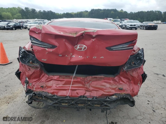 2020 Hyundai Elantra SE with VIN 5NPD74LFXLH516054, listed as a Copart auction lot 51797365 with 120,085 mi miles and Salvage Title. Bid and sale history available at carsss.com. Image 6.