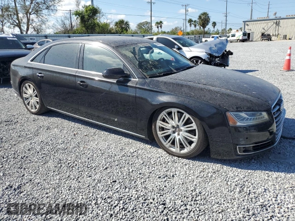2015 Audi A8 L 4.0T with VIN WAU32AFD3FN002339, listed as a Copart auction lot 43997275 with 165,249 mi miles and Clean Title. Bid and sale history available at carsss.com. Image 4.