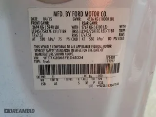 2015 Ford Super Duty F-250 SRW XLT with VIN 1FT7X2B65FED45334, listed as a Copart auction lot 49216525 with 182,864 mi miles and Salvage Title. Bid and sale history available at carsss.com. Image 13.