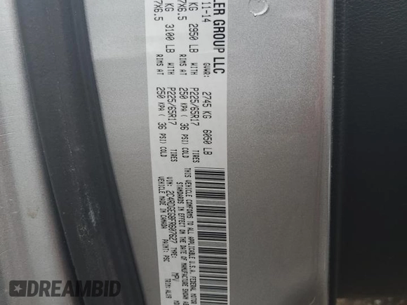 2015 Dodge Grand Caravan R/T with VIN 2C4RDGEG8FR607627, listed as a Copart auction lot 55865685 with 136,140 mi miles and Clean Title. Bid and sale history available at DreamBid. Image 13.