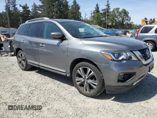 2020 Nissan Pathfinder Platinum with VIN 5N1DR2DM9LC588012, listed as a Copart auction lot 55823095 with 75,052 mi miles and Salvage title. Bid and sale history available at DreamBid. Image 4.