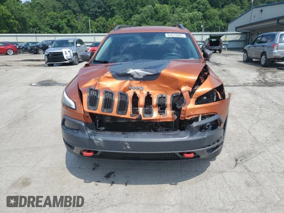 2014 Jeep Cherokee Trailhawk z VIN 1C4PJMBS4EW236608, wystawiony jako Copart lot #63672685 z przebiegiem 132 341 mil mil oraz Szkoda całkowita • Salvage title. Historia ofert i sprzedaży dostępna na DreamBid. Obrazek 5.