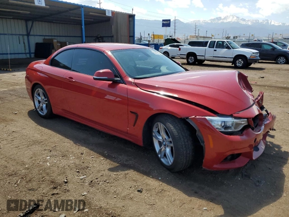 2016 BMW 4 Series 428i with VIN WBA3V7C59G5A25913, listed as a Copart auction lot 52879025 with 86,412 mi miles and Salvage Title. Bid and sale history available at carsss.com. Image 4.