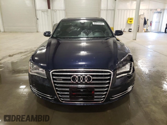 2014 Audi A8 4.0T with VIN WAUR2AFD8EN006198, listed as a Copart auction lot 85272544 with 105,058 mi miles and Salvage Title. Bid and sale history available at DreamBid. Image 5.