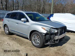 2015 Infiniti QX60 with VIN 5N1AL0MN4FC548748, listed as a IAAI auction lot 41636013 with 170,438 mi miles. Bid and sale history available at carsss.com. Image 1.