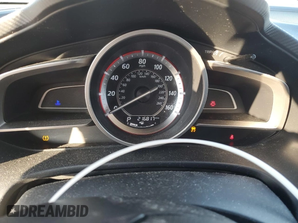 2015 Mazda 3 i SV with VIN JM1BM1T74F1231241, listed as a Copart auction lot 45702375 with 216,817 mi miles and Salvage Title. Bid and sale history available at DreamBid. Image 9.