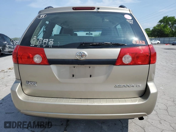 2007 Toyota Sienna CE with VIN 5TDZK23CX7S032027, listed as a Copart auction lot 55175235 with 325,539 mi miles and Clean Title. Bid and sale history available at carsss.com. Image 6.