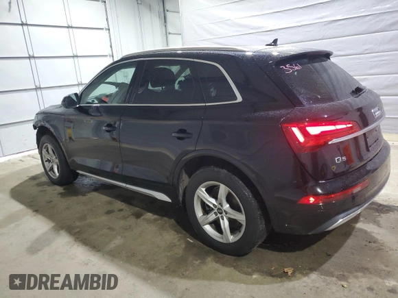 2021 Audi Q5 Premium z VIN WA1AAAFY3M2007534, wystawiony jako Copart lot #51827725 z przebiegiem 38 692 mil mil oraz Szkoda całkowita • Salvage title. Historia ofert i sprzedaży dostępna na DreamBid. Obrazek 2.