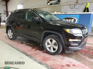 2018 Jeep Compass Latitude with VIN 3C4NJDBB1JT138725, listed as a Copart auction lot 54827685 with 87,526 mi miles and Salvage title. Bid and sale history available at DreamBid. Image 4.