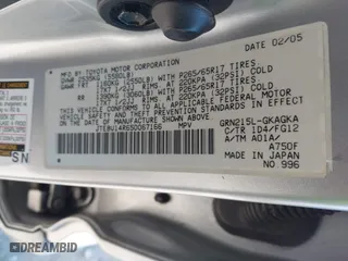 2005 Toyota 4Runner SR5 with VIN JTEBU14R650067166, listed as a IAAI auction lot 41760084 with 195,973 mi miles. Bid and sale history available at carsss.com. Image 9.