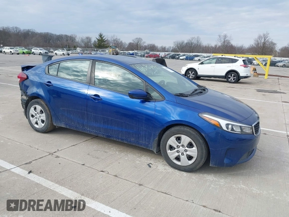 2017 Kia Forte LX with VIN 3KPFK4A79HE124164, listed as a IAAI auction lot 41684647 with 134,058 mi miles and . Bid and sale history available at carsss.com. Image 1.