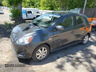 2014 Mitsubishi Mirage ES with VIN ML32A4HJ9EH007325, listed as a Copart auction lot 58623455 with 49,504 mi miles and Salvage title. Bid and sale history available at DreamBid. Image 1.