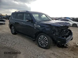 2022 Nissan Armada SL with VIN JN8AY2BDXN9677573, listed as a Copart auction lot 85111554 with 42,637 mi miles and Salvage Title. Bid and sale history available at carsss.com. Image 4.