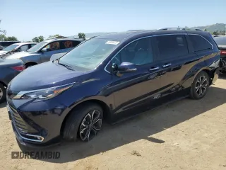 2025 Toyota Sienna Platinum z VIN 5TDESKFC3SS169619, wystawiony jako Copart lot #55838875 z przebiegiem 3 127 mil mil oraz Szkoda całkowita • Salvage title. Historia ofert i sprzedaży dostępna na DreamBid. Obrazek 1.