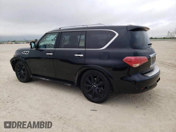 2012 Infiniti QX56 7-passenger with VIN JN8AZ2NE5C9016354, listed as a Copart auction lot 53390775 with 209,990 mi miles and Salvage Title. Bid and sale history available at carsss.com. Image 2.
