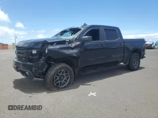 2021 Chevrolet Silverado 1500 LT Trail Boss with VIN 3GCPYFEDXMG455395, listed as a Copart auction lot 56769815 with 31,123 mi miles and Salvage Title. Bid and sale history available at DreamBid. Image 1.