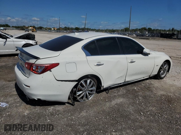 2017 Infiniti Q50 Premium z VIN JN1EV7AP5HM737908, wystawiony jako Copart lot #57037925 z przebiegiem 68 606 mil mil oraz Szkoda całkowita • Salvage title. Historia ofert i sprzedaży dostępna na DreamBid. Obrazek 3.