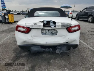2017 FIAT 124 Spider Classica with VIN JC1NFAEKXH0126511, listed as a Copart auction lot 59601185 with Not provided miles and Salvage title. Bid and sale history available at DreamBid. Image 6.