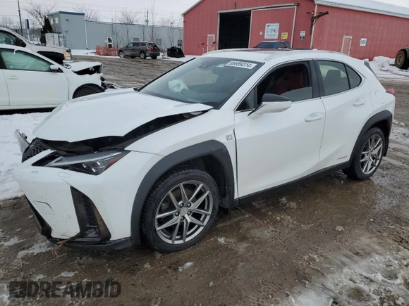 2021 Lexus UX with VIN JTHR9JBHXM2039208, listed as a Copart auction lot 86689314 with 0 mi miles and Clean Title. Bid and sale history available at carsss.com. Image 1.