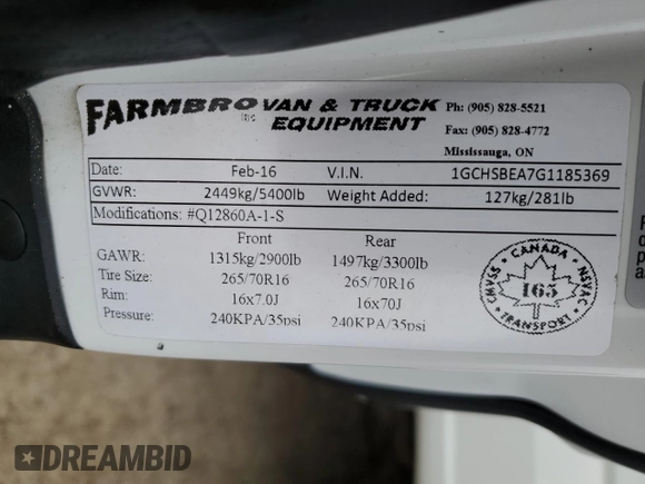 2016 Chevrolet Colorado 2WD WT with VIN 1GCHSBEA7G1185369, listed as a Copart auction lot 55115745 with 147,295 mi miles and Salvage Title. Bid and sale history available at DreamBid. Image 12.