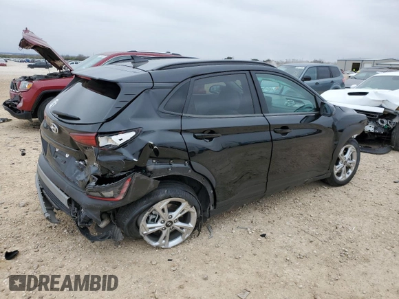 2023 Hyundai Kona SEL with VIN KM8K6CABXPU044904, listed as a Copart auction lot 41921915 with 33,630 mi miles and Salvage Title. Bid and sale history available at DreamBid. Image 3.