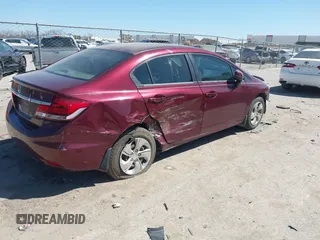 2013 Honda Civic LX with VIN 2HGFB2F58DH587747, listed as a IAAI auction lot 41862922 with 38,797 mi miles and . Bid and sale history available at DreamBid. Image 4.