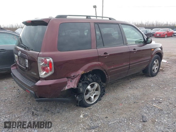 2007 Honda Pilot EX-L with VIN 2HKYF18687H512182, listed as a IAAI auction lot 41898954 with 181,701 mi miles and . Bid and sale history available at DreamBid. Image 4.