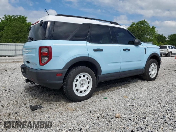 2023 Ford Bronco Sport Heritage with VIN 3FMCR9G68PRD23204, listed as a Copart auction lot 56588845 with 25,990 mi miles and Salvage title. Bid and sale history available at DreamBid. Image 3.