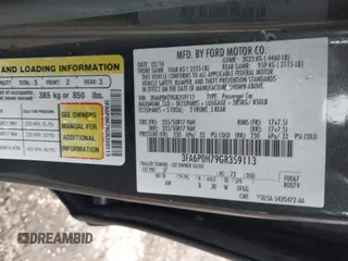 2016 Ford Fusion SE with VIN 3FA6P0H79GR359113, listed as a IAAI auction lot 41661008 with 162,048 mi miles. Bid and sale history available at carsss.com. Image 9.