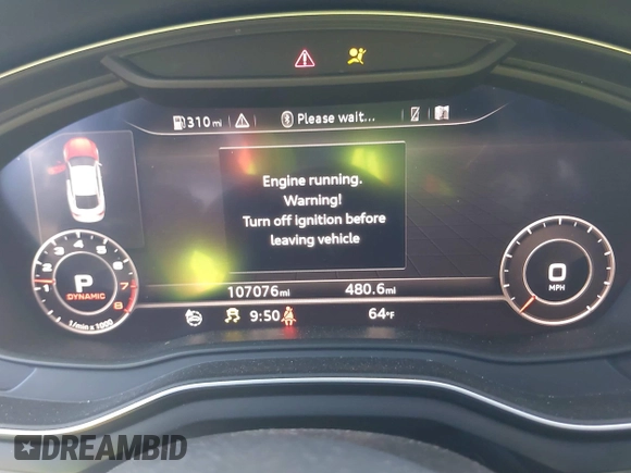 2018 Audi A5 Sportback Premium z VIN WAUANCF53JA009200, wystawiony jako IAAI lot #41725501 z przebiegiem 107 076 mil mil oraz . Historia ofert i sprzedaży dostępna na DreamBid. Obrazek 7.
